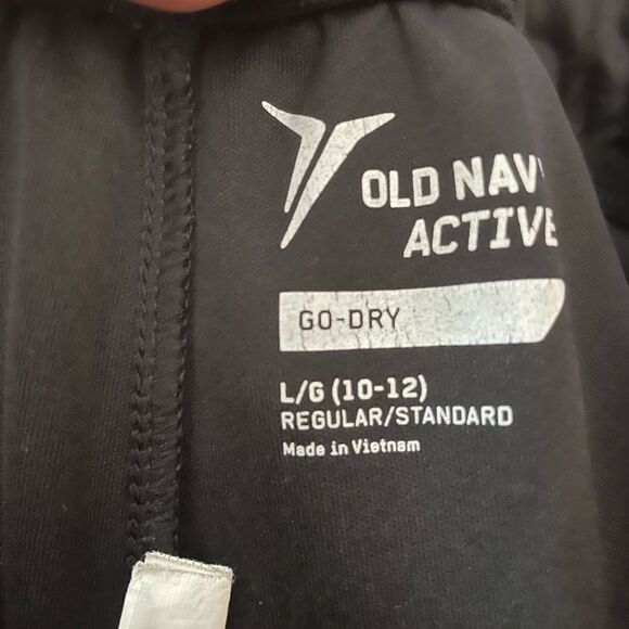 ⚡️ Old Navy Black Gray Athletic Shorts ~ Size L (10/12) ⚡️ - Picture 3 of 3